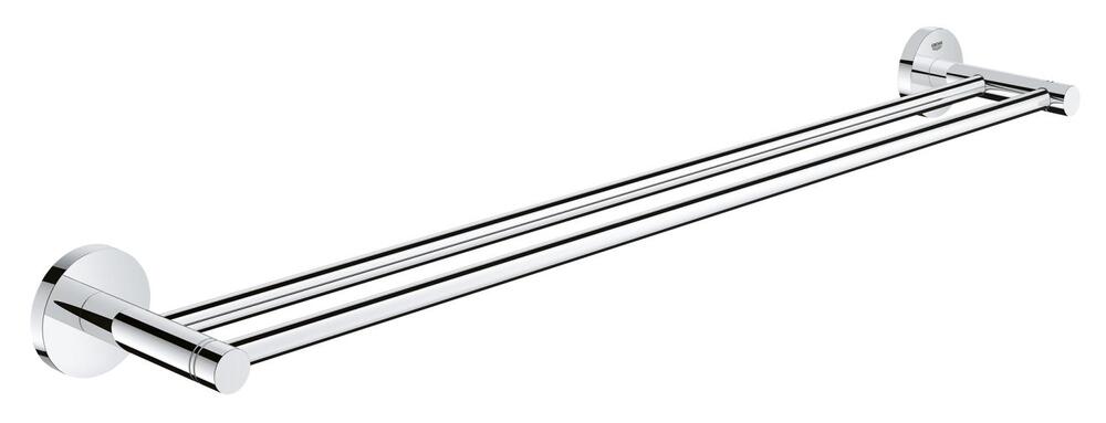 NEW Open Box Grohe Essentials Starlight Double Towel Rail Chrome 600mm